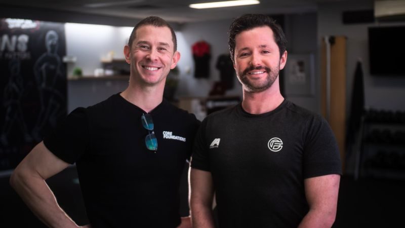The owners of Core Foundations in their Melbourne studio